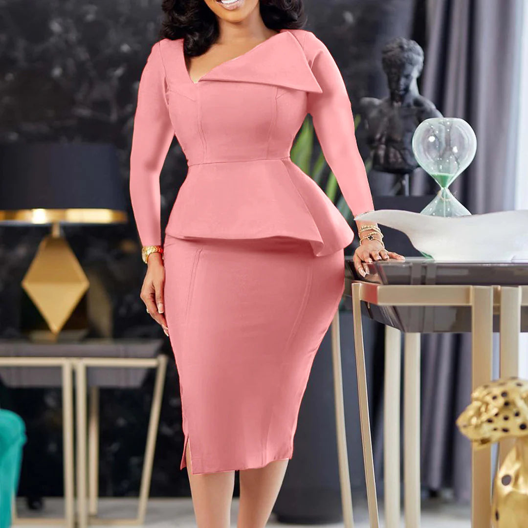 open lace back dress Women Church Suit- 789 Pink – By Day Fashion