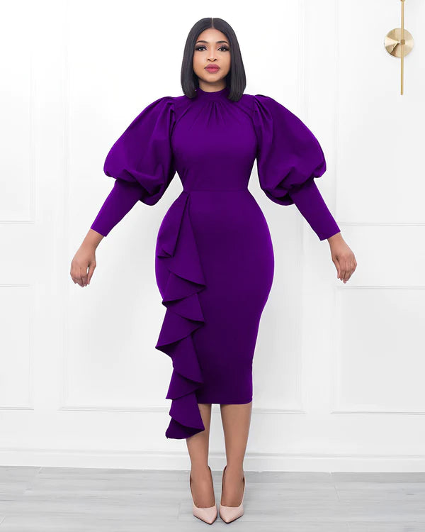 Women Church Dress AF3788 Purple