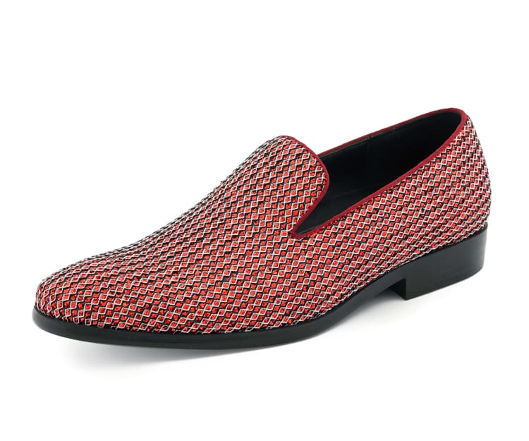 Men Dress Shoes-Esses Red Red / 7.5