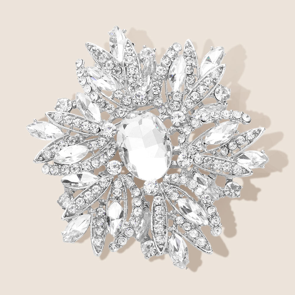 Women Church Brooch-1041 Silver