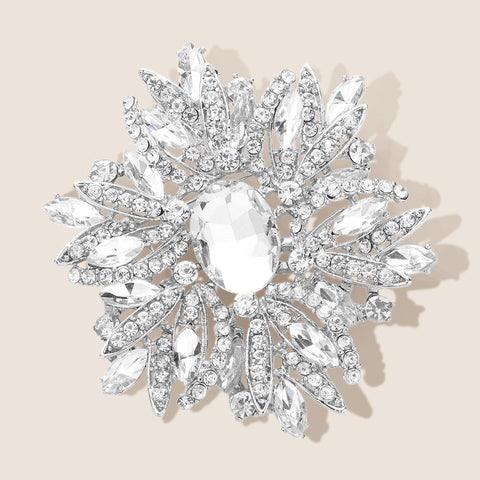 Women Church Brooch-1041 Silver