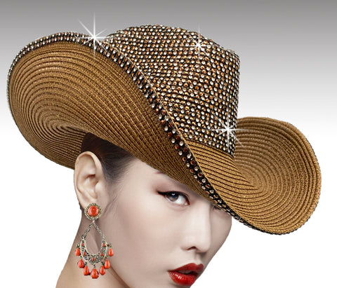 Women Cowboy Hat SC2441 Brown