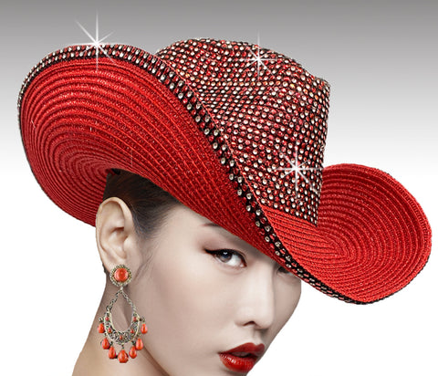 Women Cowboy Hat SC2441 Red