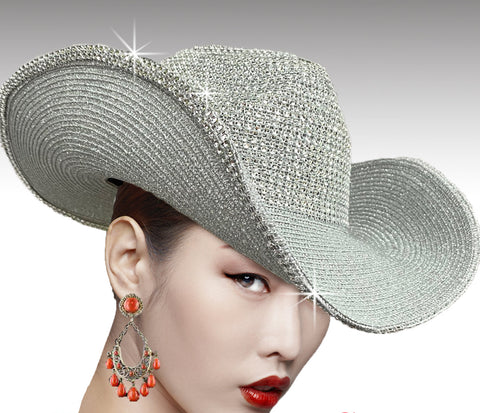 Women Cowboy Hat SC2441 Silver