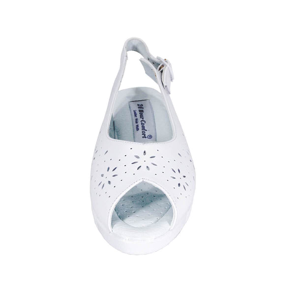 24 HOUR COMFORT Anne Women's Wide Width Leather Sandals