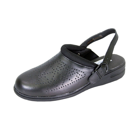 24 HOUR COMFORT Carrie Women's Wide Width Leather Slingback Clogs