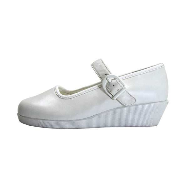 24 HOUR COMFORT Justine Women's Wide Width Leather Wedge Shoes