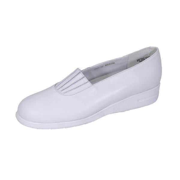 24 HOUR COMFORT Katy Women's Wide Width Leather Slip-On Shoes