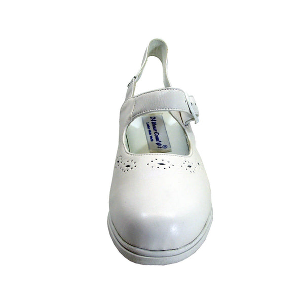 24 HOUR COMFORT Bridie Women's Wide Width Slingback Leather Clogs