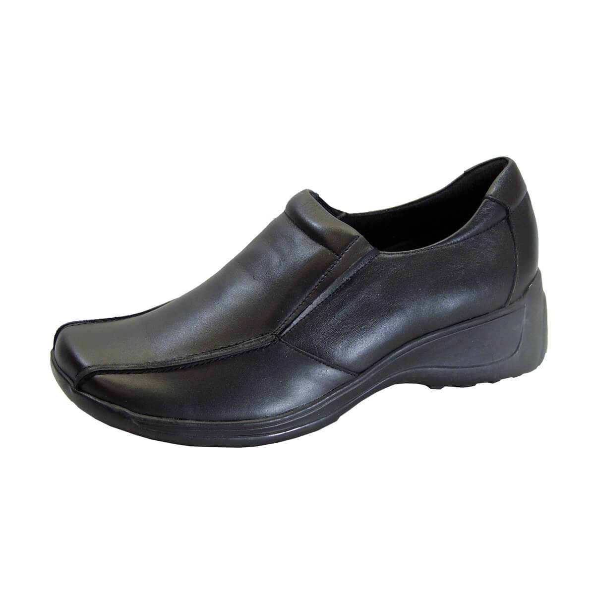 24 HOUR COMFORT Malia Women's Wide Width Leather Slip-On Shoes