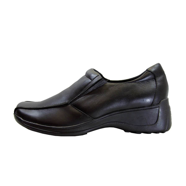 24 HOUR COMFORT Malia Women's Wide Width Leather Slip-On Shoes