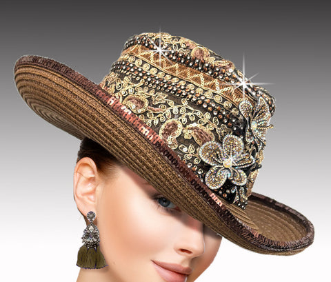 Women Cowboy Hat SC2441 Brown