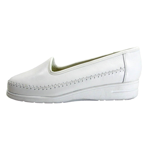 24 HOUR COMFORT Kya Women's Wide Width Leather Slip-On Shoes