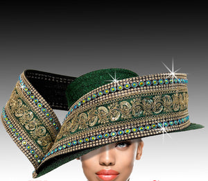 Women Elegant Hat-2820 Emerald