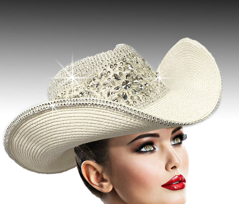 Women Cowboy Hat SC2842 White