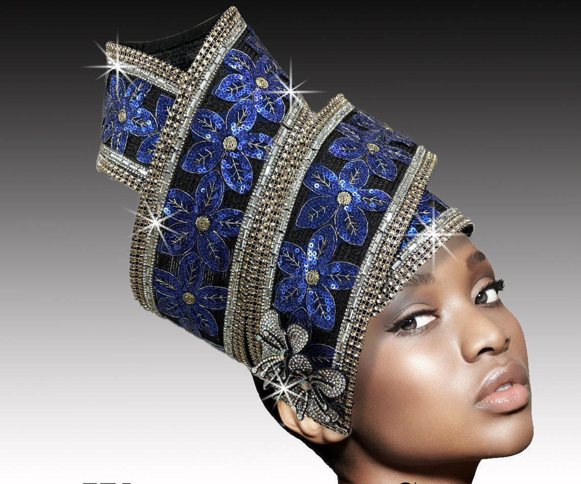 Women Church Hat-BDF-2966 Royal