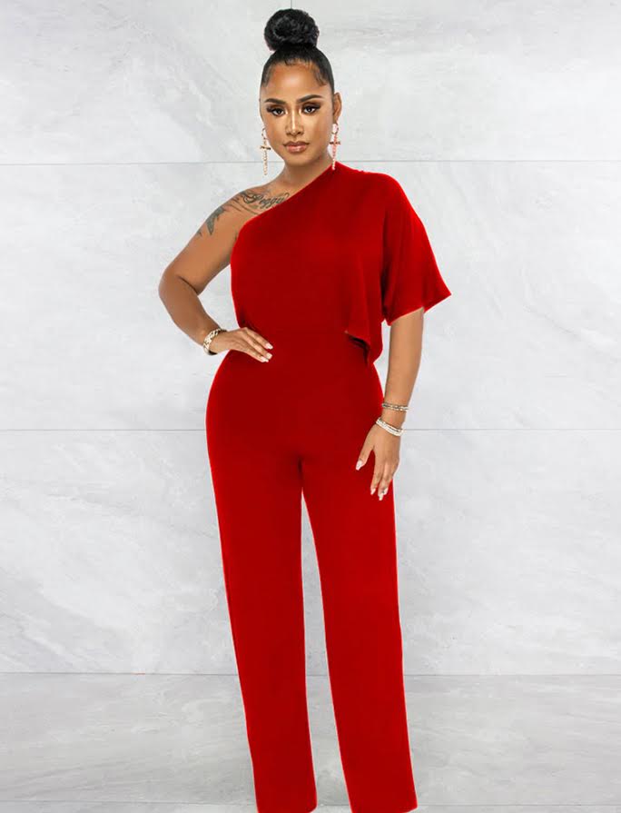 Women Pant Suit 54022 Red