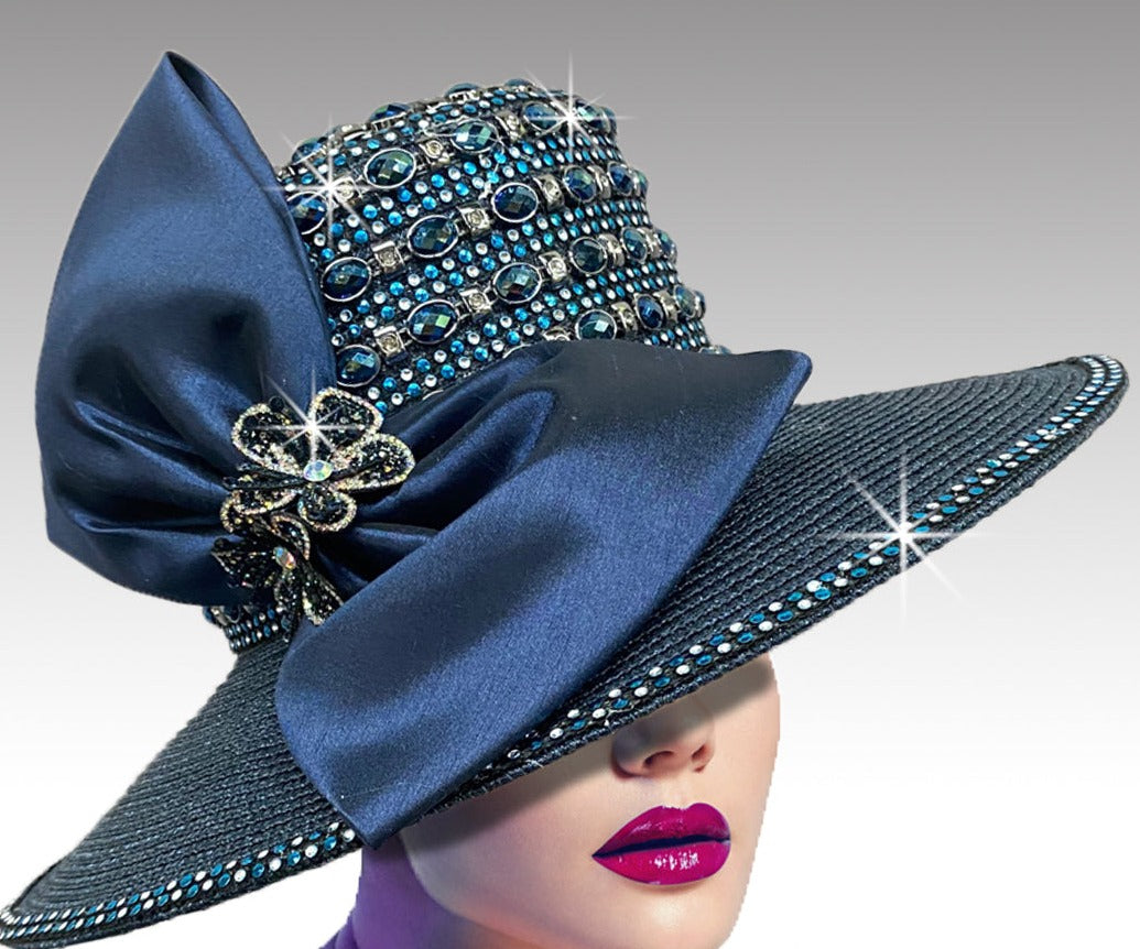 Women Church Hat 3061 Navy