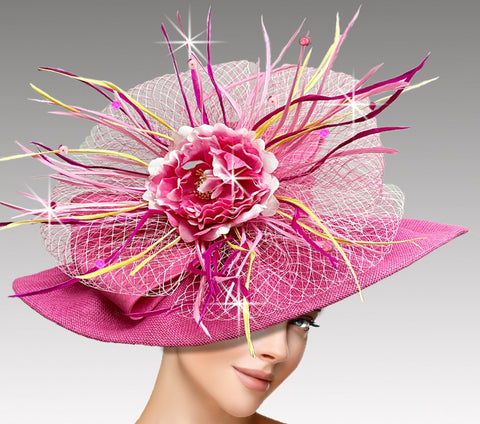 Women Fashion Church Hat 3091 Pink