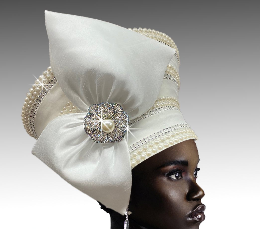 Women Church Hat 3098 White