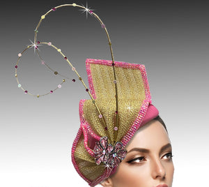 Women Church fascinator-3112 Fuchsia