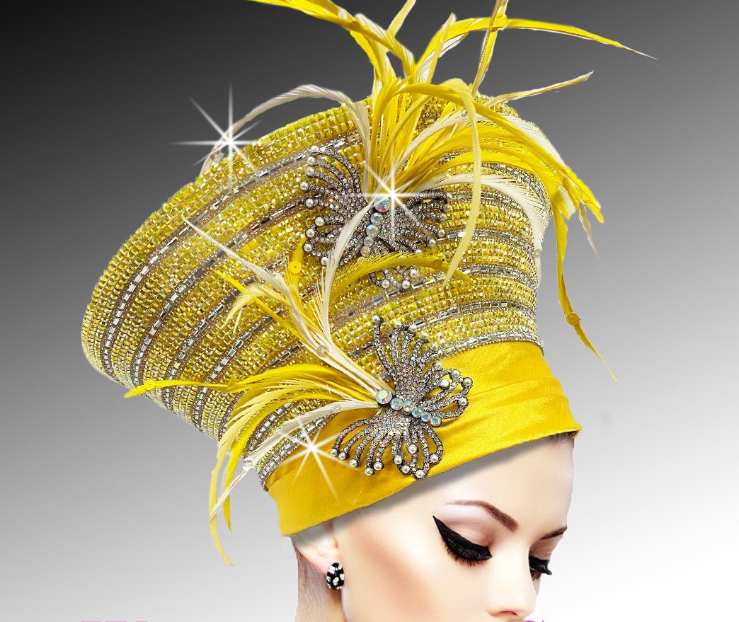 Women Church Hat 3136 Yellow