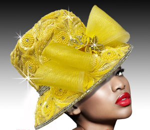 Women Church Hat 3205 Yellow