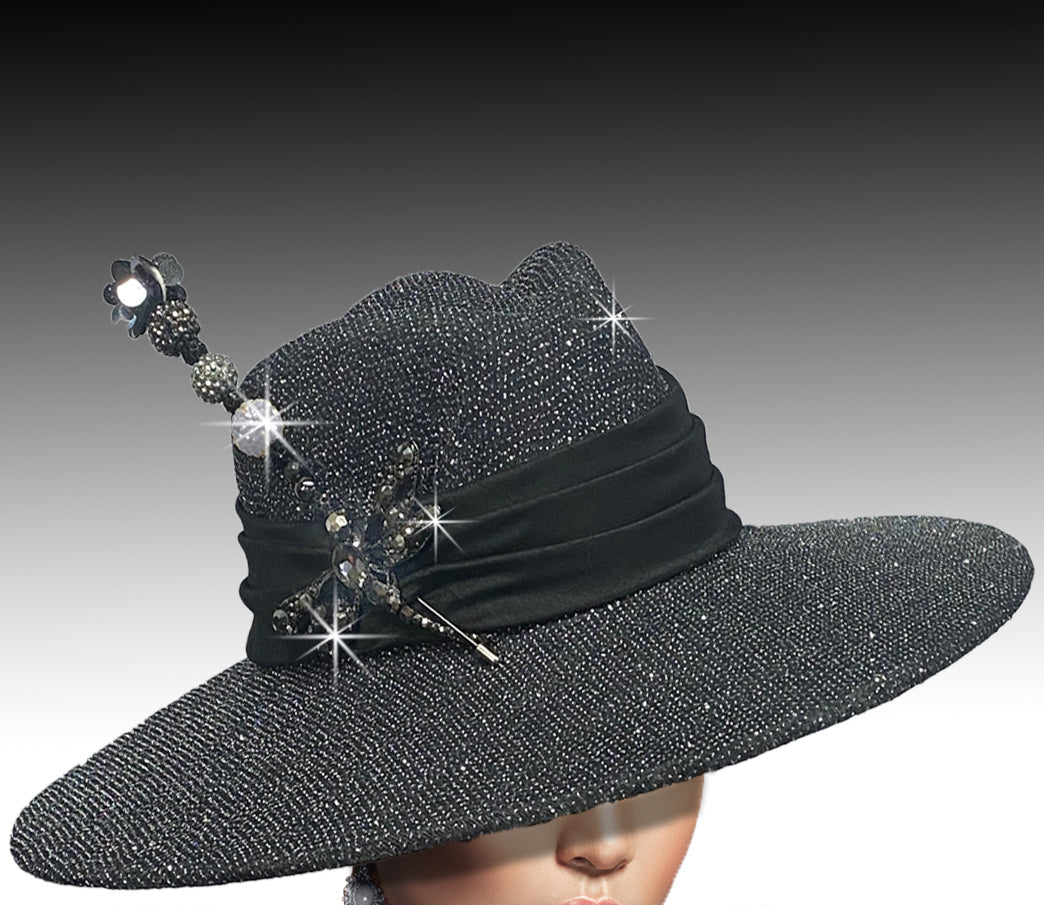 Women Church Hat 3206 Black