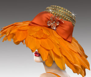 Women Church Hat 3208 Orange