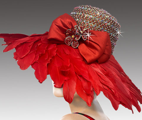 Women Church Hat 3208 Red