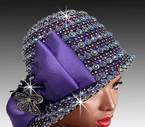 Women Church Hat 3216 Purple