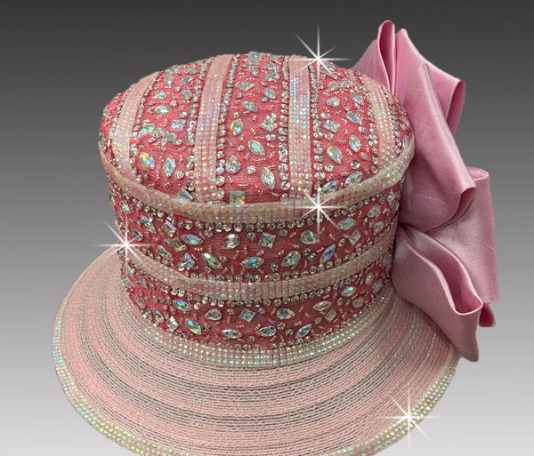 Women Church Hat 3425 Pink