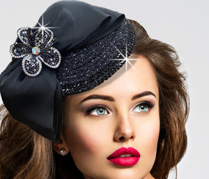 Women Church Fascinator 3225 Black