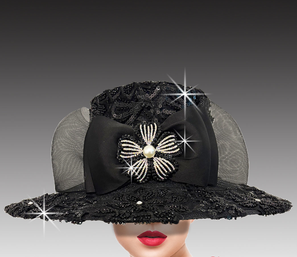 Women Church Hat 3237 Black