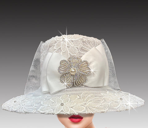 Women Church Hat 3237 White