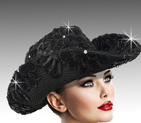 Women Cowboy Hat SC3238 Black