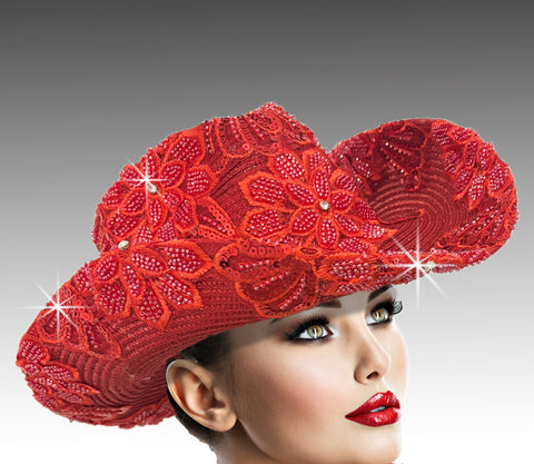 Women Cowboy Hat SC3238 Red