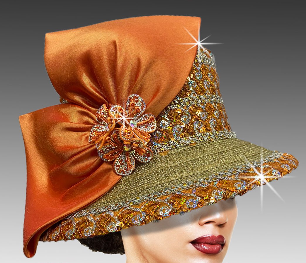 Women Church Hat 3310 Orange