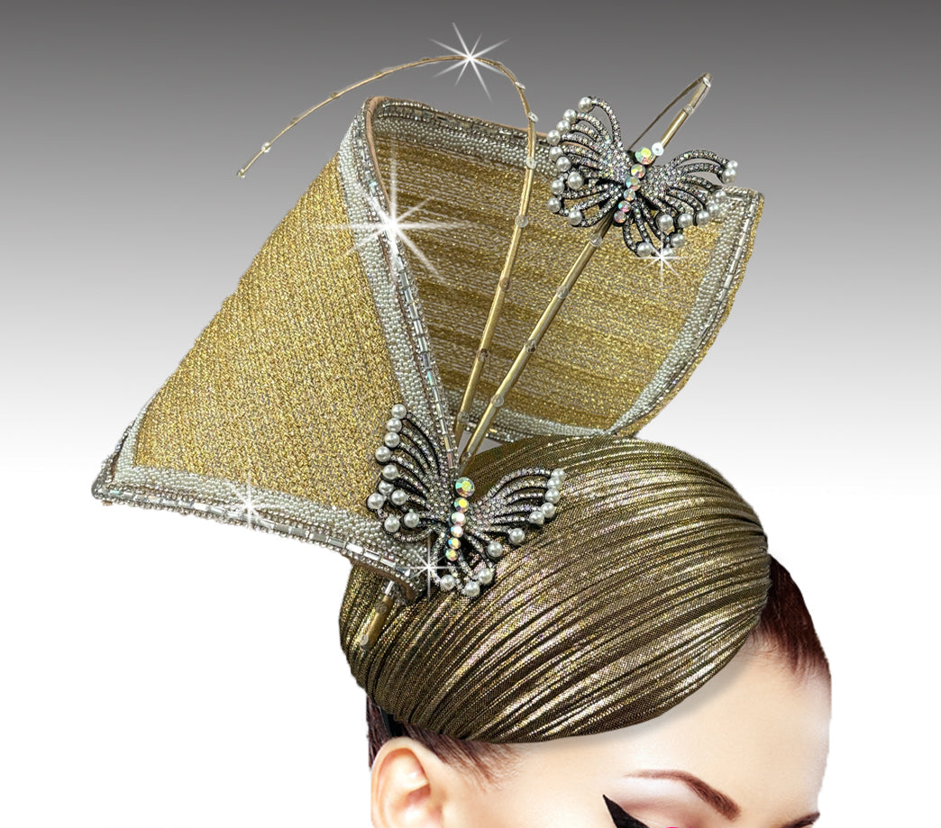 Women Fascinator 3363 Gold