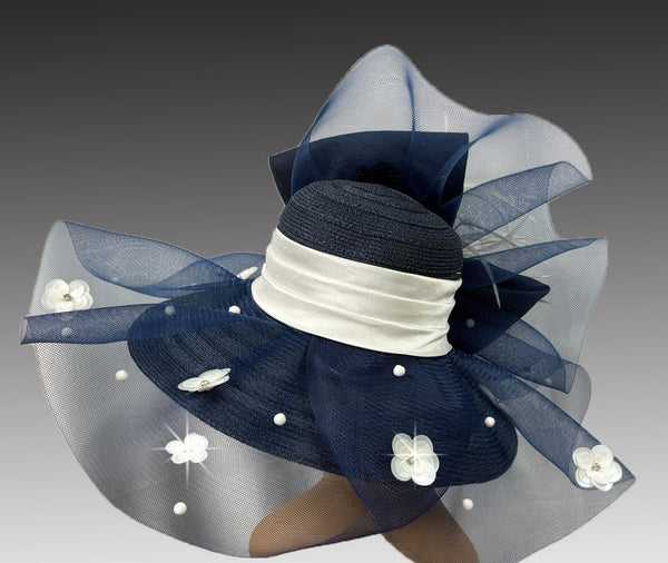 Women Church Hat 3364 Navy