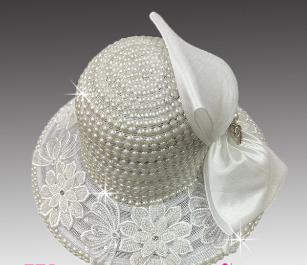 Women Church Hat 3371 White