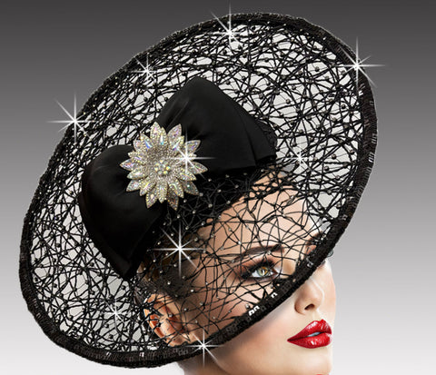 Women Church Fascinator 3400 Black