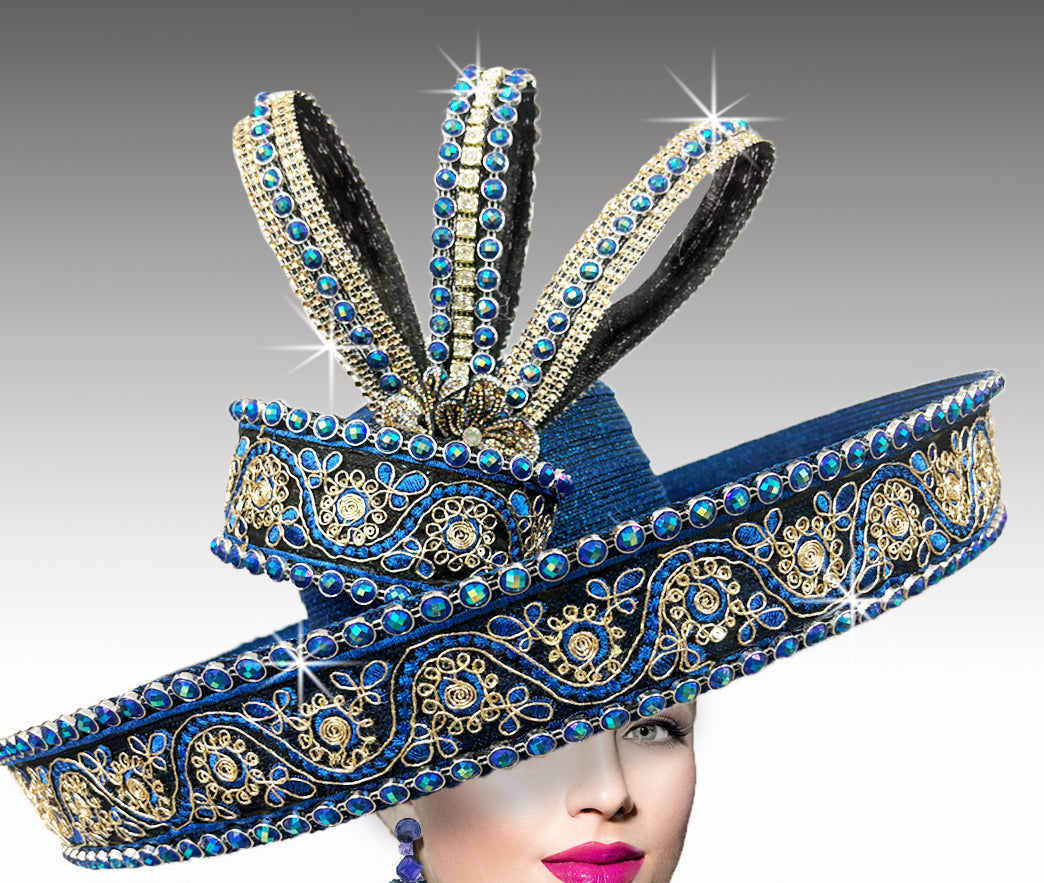 Women Church Hat 3412 Royal