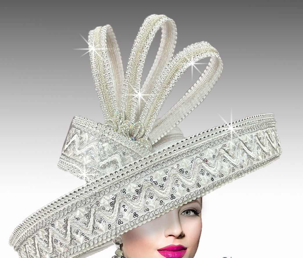 Women Church Hat 3412 White