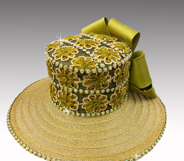 Women Church Hat 3417 Citrine