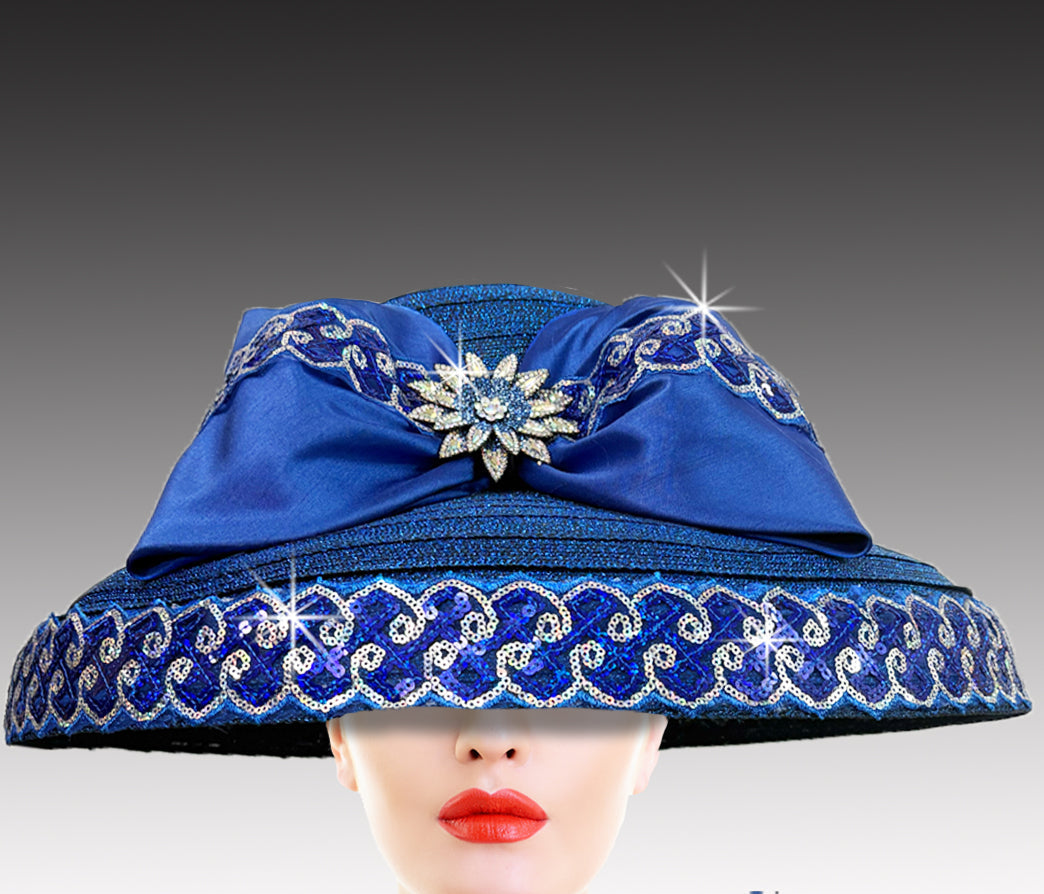 Women Church Hat 3405 Royal
