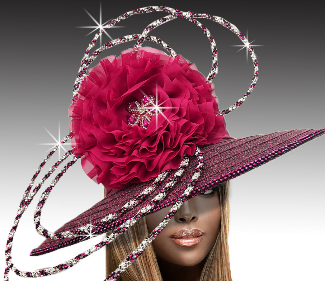 Women Church Hat 3419 Berry