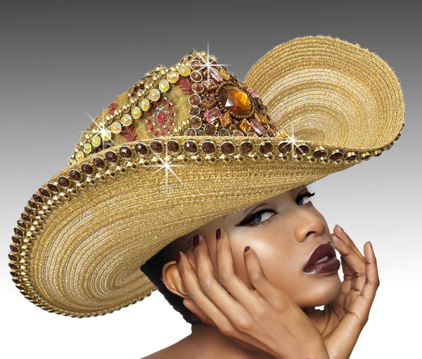 Women's Cowboy Western Hat 3429 Gold