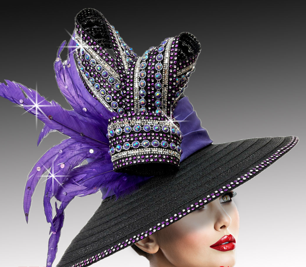 Women Church Hat 3432 Purple