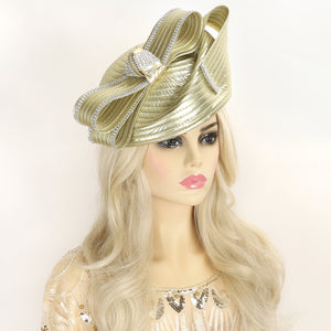 Women's Church Pillbox Hat 2748Gold